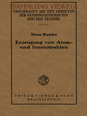 cover image of Erzeugung von Atom- und Ionenstrahlen
